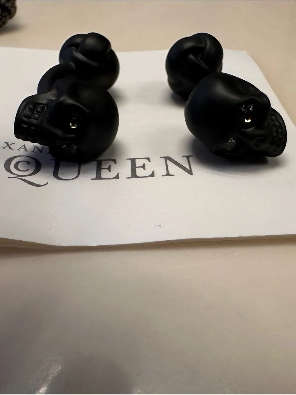Alexander McQueen Men’s Black Skull Cufflinks